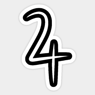 Minimal 24 Design Sticker